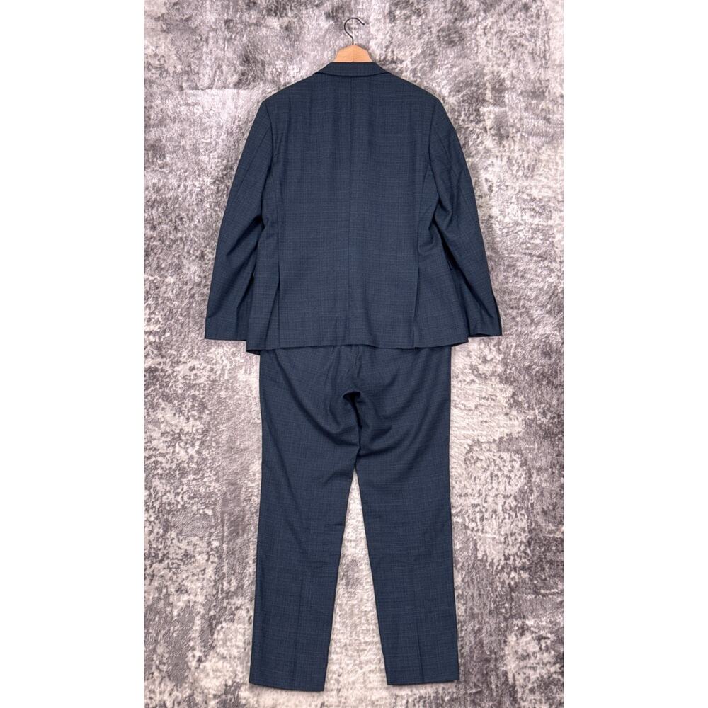 John Varvatos Signature Tailored Suit 42 R Mens Bleeker Blue Italian Wool - Picture 3 of 15